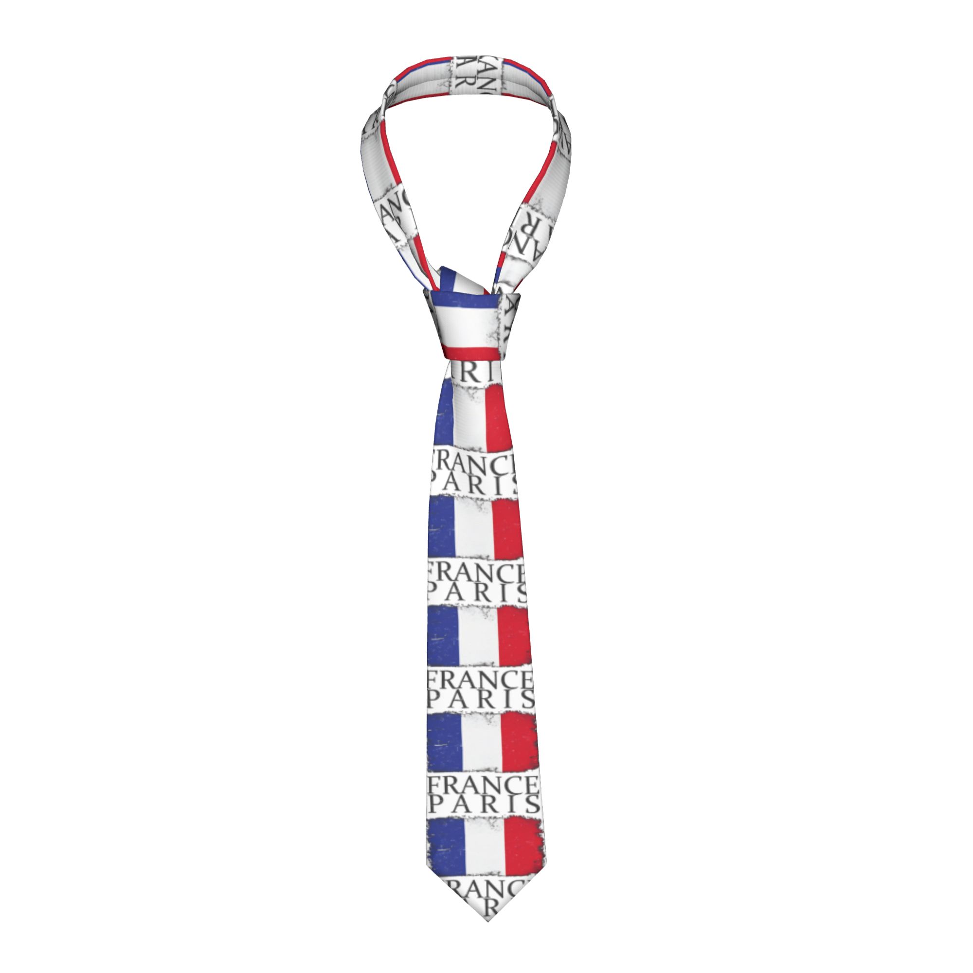 Men'S Accessories Paris - Cravate pour homme, motif drapeau français,