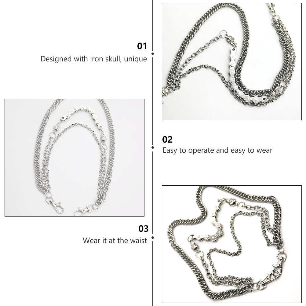 Men Accessories In Silver - 1 pièce, chaîne en métal argenté