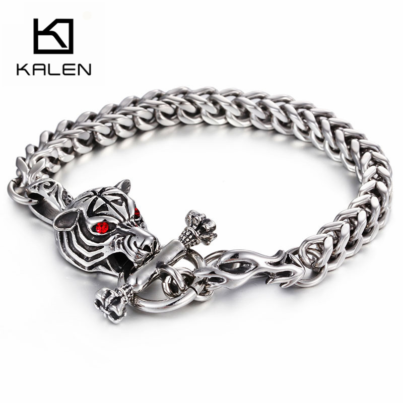 Men Accessories Bd - KALEN acier inoxydable yeux rouges tête