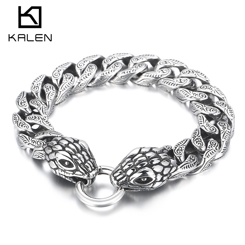 Men Accessories Bd - KALEN 15mm serpent Bracelets pour hommes
