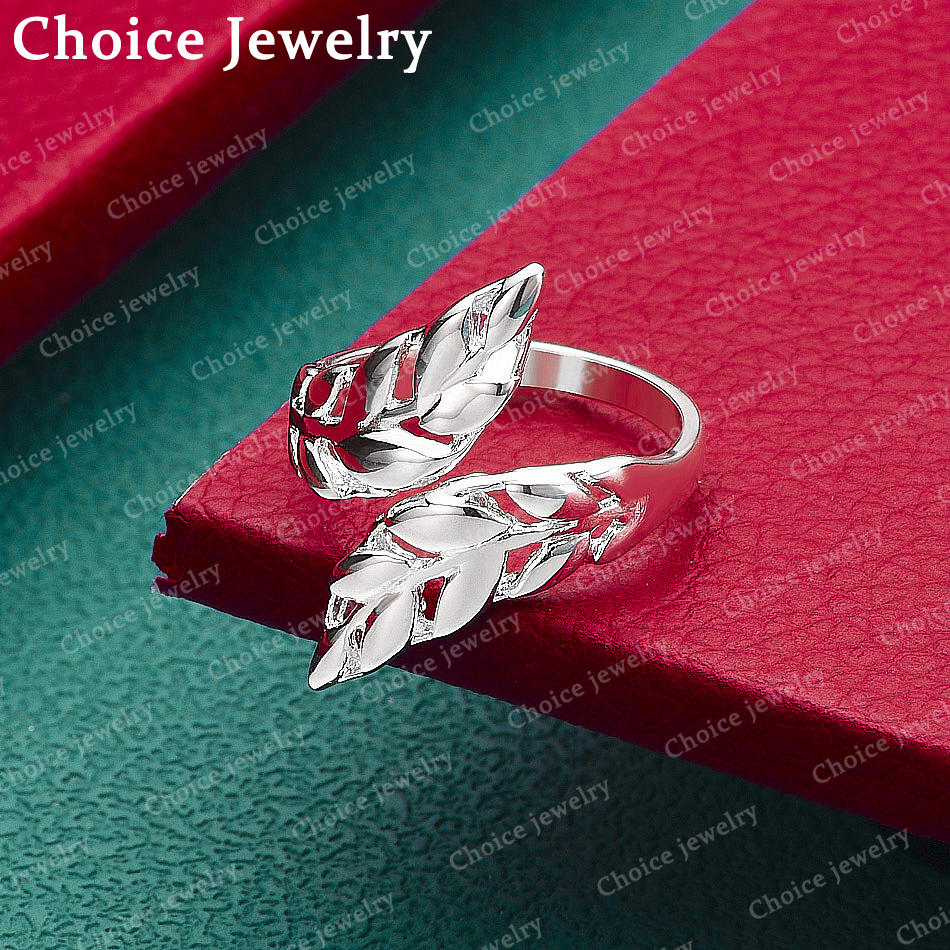 Men Accessories For Birthday Gift - Bague ouverte en forme de feuille,