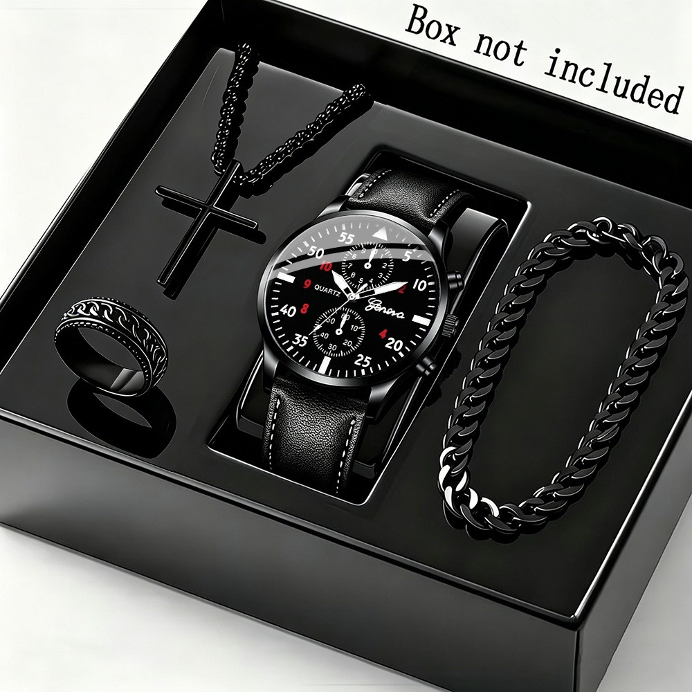Men Accessories Elegant - Ensemble élégant de 4 pièces pour