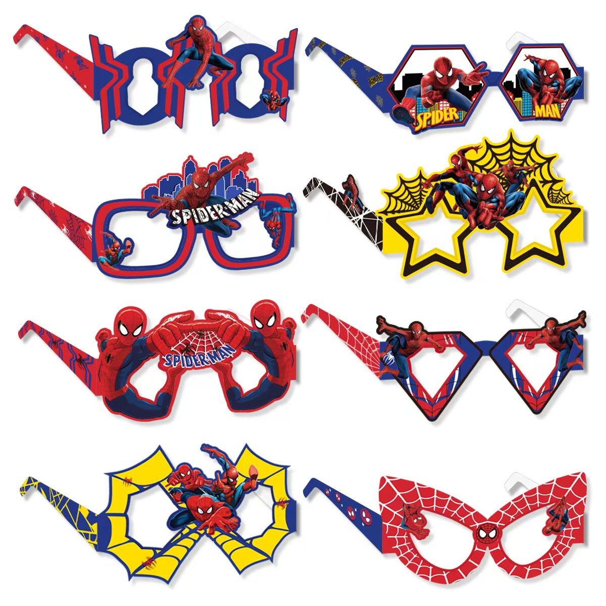 Men Accessories For Birthday Gift - 8 paires de lunettes Spider-Man en