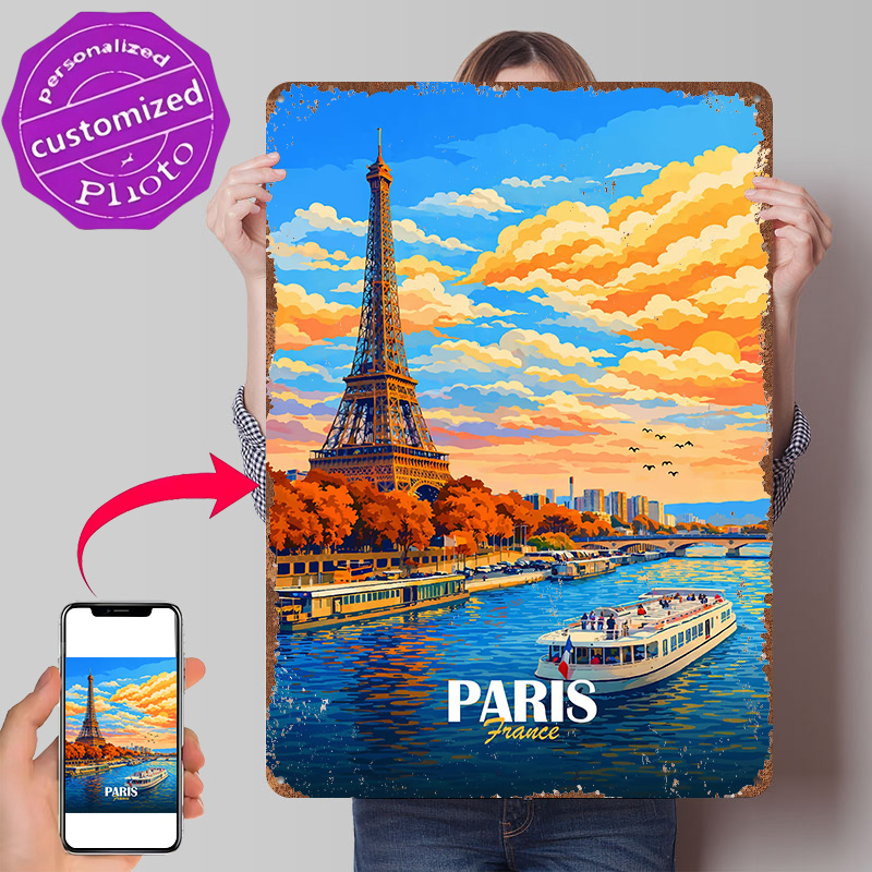 Men'S Accessories Paris - Affiche murale en métal texturé 3D