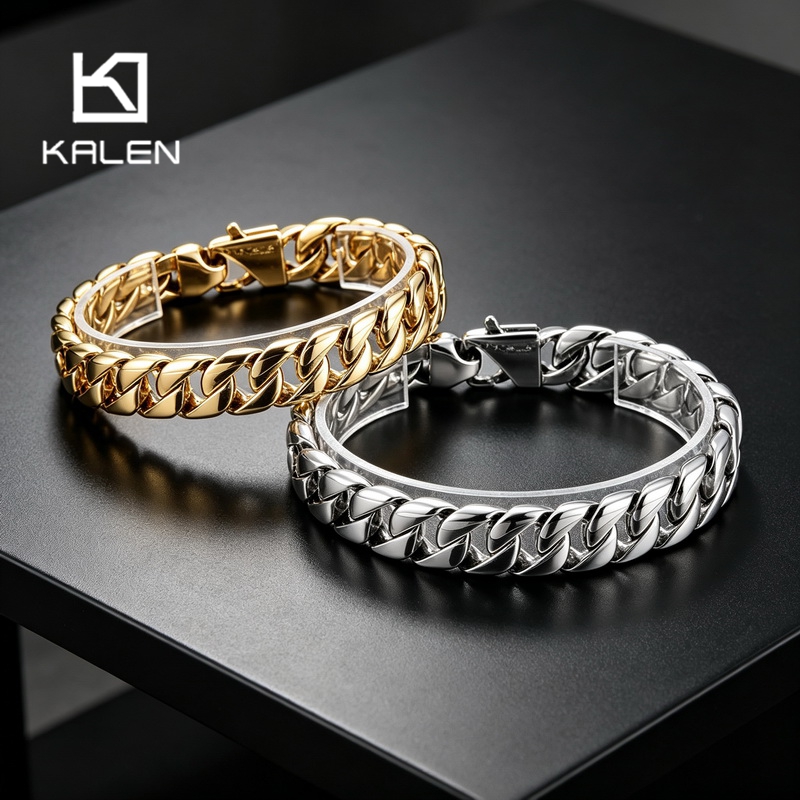 Men Accessories Bd - Bracelet chaîne cubaine en acier inoxydable