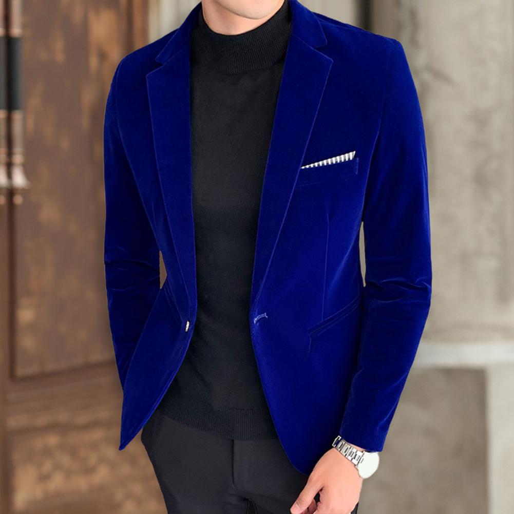 Men Accessories Elegant - Velours hommes tempérament col rabattu bouton