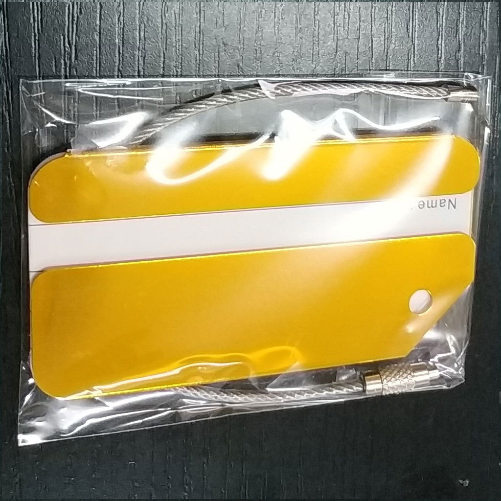 Men'S Accessories Holder - 1 étiquette de bagage en aluminium,