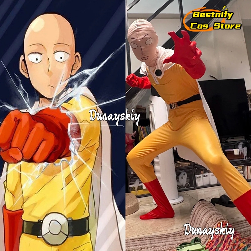 Men Accessories Korea - Saitama MAN Cosplay combinaison Costume {Bestnify