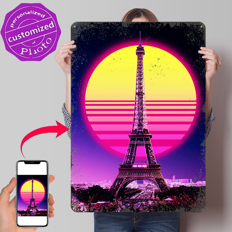 Men'S Accessories Paris - Affiche Murale Métallique Texturée 3D Personnalisée
