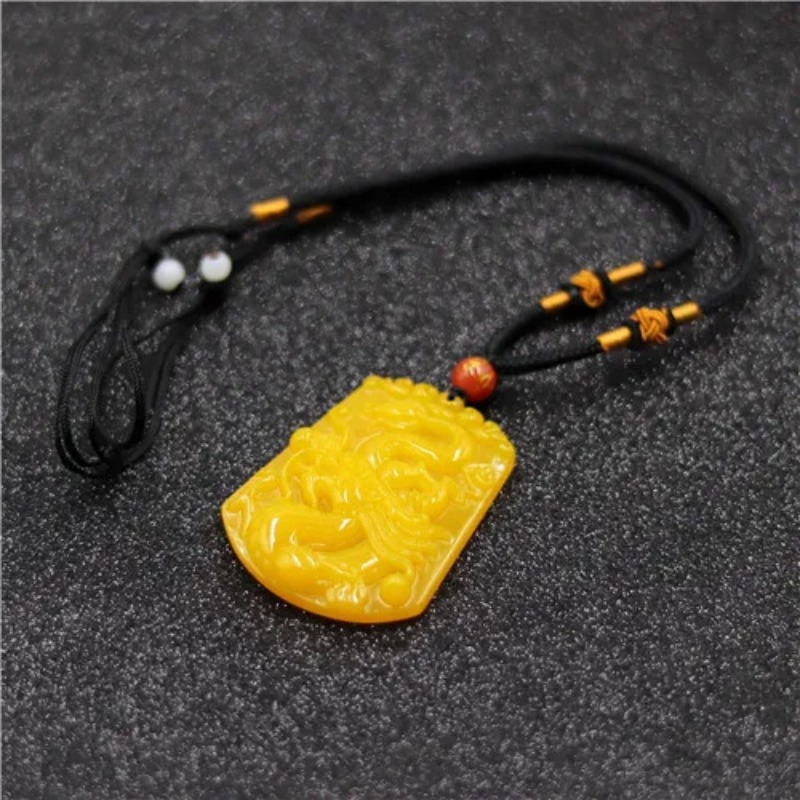 Pendentif Dragon Jade jaune ch - Men Accessories Hand avis et prix