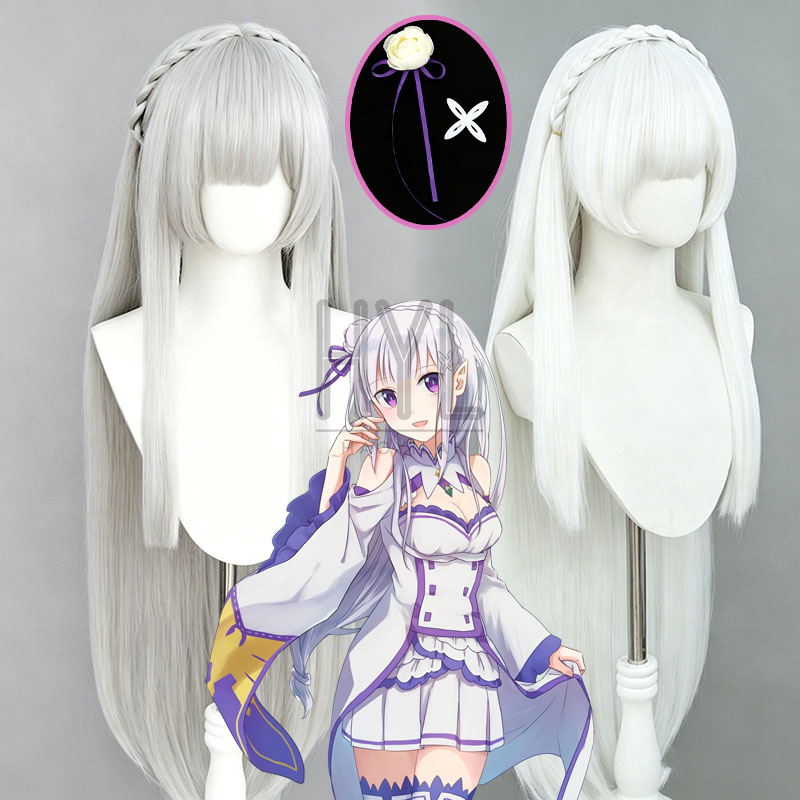 Perruque de Cosplay Anime Re:Z - Men Accessories In Silver avis et prix