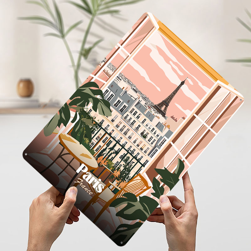 Affiche en métal avec vue sur  - Men'S Accessories Paris avis et prix