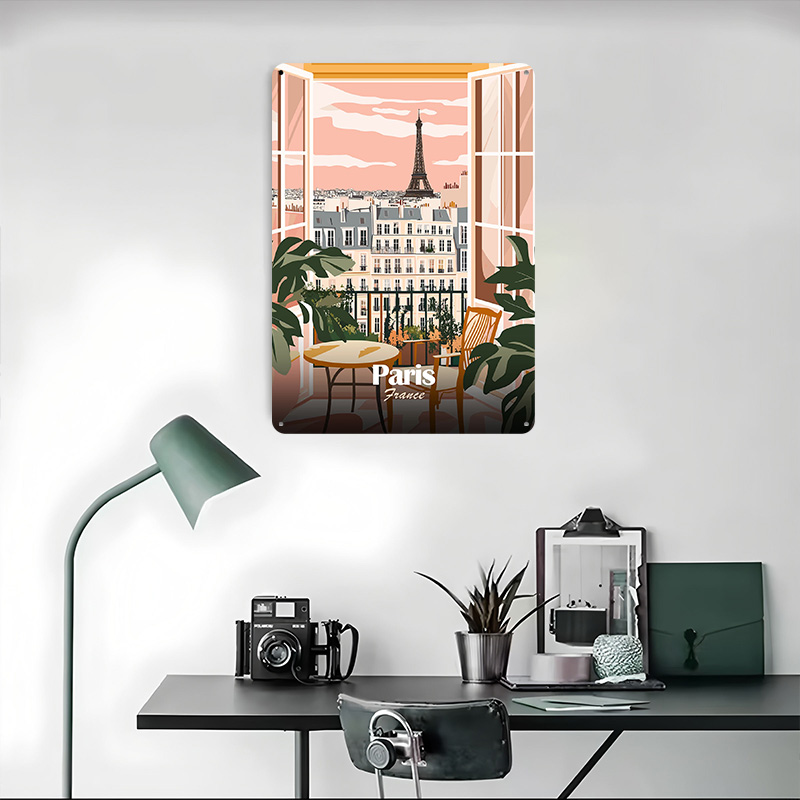 Affiche en métal avec vue sur  - Men'S Accessories Paris avis et prix