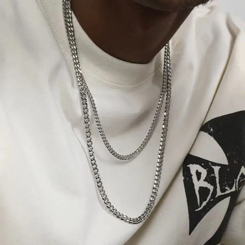 Chaîne cubaine en titane simpl - Men'S Accessories Chain avis et prix