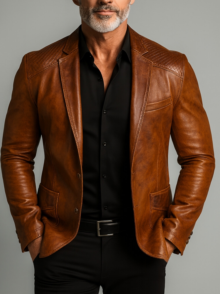 Blazer de costume en similicui - Men Accessories Elegant avis et prix