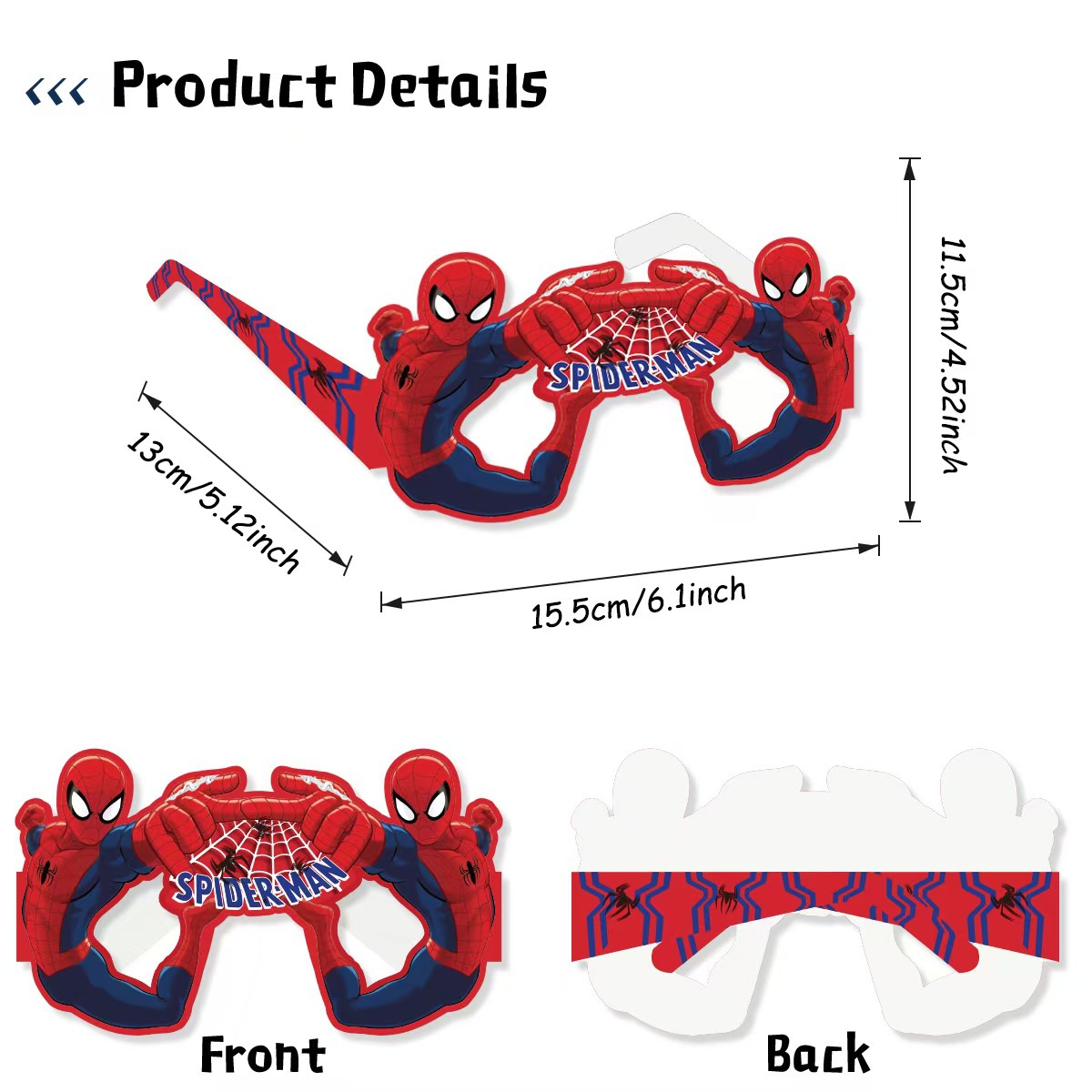 8 paires de lunettes Spider-Ma - Men Accessories For Birthday Gift avis et prix