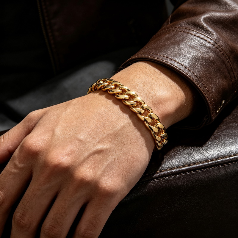 Bracelet chaîne cubaine en aci - Men Accessories Bd avis et prix