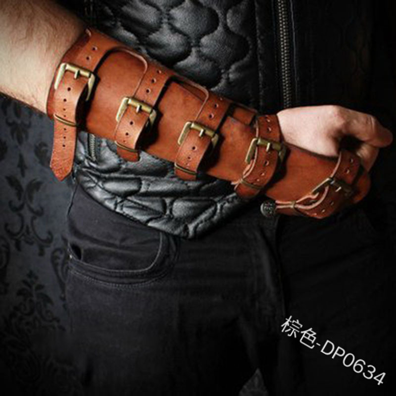 Armure en cuir pour homme adul - Men Accessories Wrist avis et prix