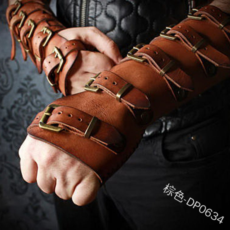 Armure en cuir pour homme adul - Men Accessories Wrist avis et prix